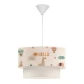 Goofy Megapap fabric ceiling lamp with various cute little animals 30x20x70cm.