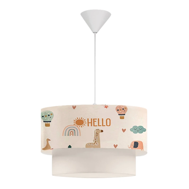 Goofy Megapap fabric ceiling lamp with various cute little animals 30x20x70cm.