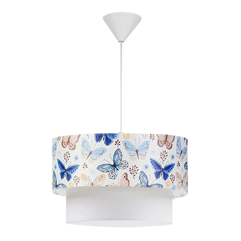 Goofy Megapap fabric ceiling lamp with various cute little butterflies 30x20x70cm.