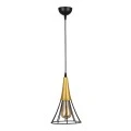 Havana Megapap E27 metallic single-light ceiling light in black - gold color 18x18x72cm.