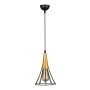 Havana Megapap E27 metallic single-light ceiling light in black - gold color 18x18x72cm.