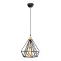 Hideki Megapap E27 metallic single-light ceiling light in black color 22x22x80cm.