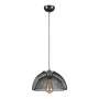 Iris Megapap E27 metallic single-light ceiling light in black color 25x25x70cm.