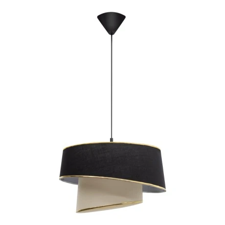 Karita Megapap E27 fabric ceiling light in black color 32x32x70cm.
