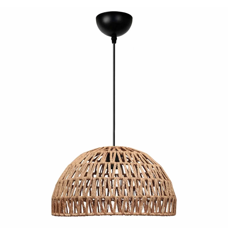 Karon Megapap E27 rope ceiling lamp in natural color Ø29x70cm.