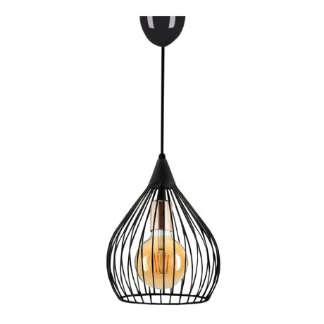 Koert Megapap metallic ceiling lamp in black color 25x30x70cm.