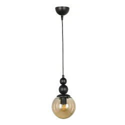 Latona Megapap metallic single-light ceiling light E27 in black color 15x15x70cm. Latona Megapap metallic single-light ceiling light E27 in black color 15x15x70cm.