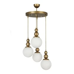 Latona Megapap metallic four-light ceiling light E27 in gold color 30x30x90cm. Latona Megapap metallic four-light ceiling light E27 in gold color 30x30x90cm.