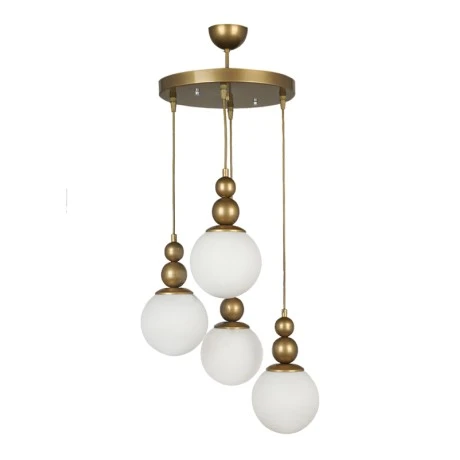 Latona Megapap metallic four-light ceiling light E27 in gold color 30x30x90cm.