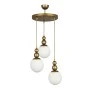 Latona Megapap metallic three-light ceiling light E27 in gold color 30x30x85cm.