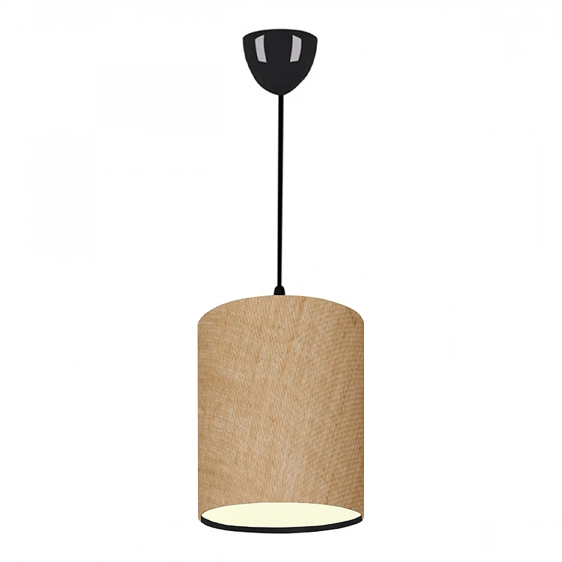 Layla Megapap Ε27 fabric ceiling light in beige color 19x25x70cm