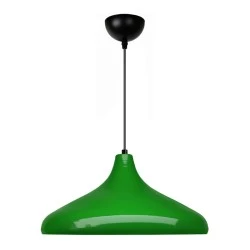 Lela Megapap E27 metallic ceiling lamp in green color Ø31x100cm. Lela Megapap E27 metallic ceiling lamp in green color Ø31x100cm.