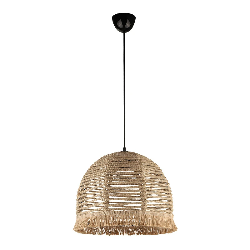 Libia Megapap E27  rope ceiling light in natural color 30x30x70cm.