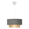 Lucifer Megapap Ε27 fabric ceiling lamp in grey color 30x15x70cm