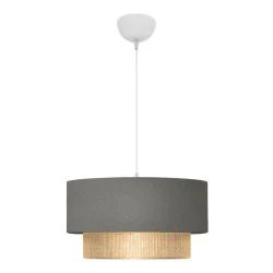 Lucifer Megapap Ε27 fabric ceiling lamp in grey color 30x15x70cm Lucifer Megapap Ε27 fabric ceiling lamp in grey color 30x15x70cm