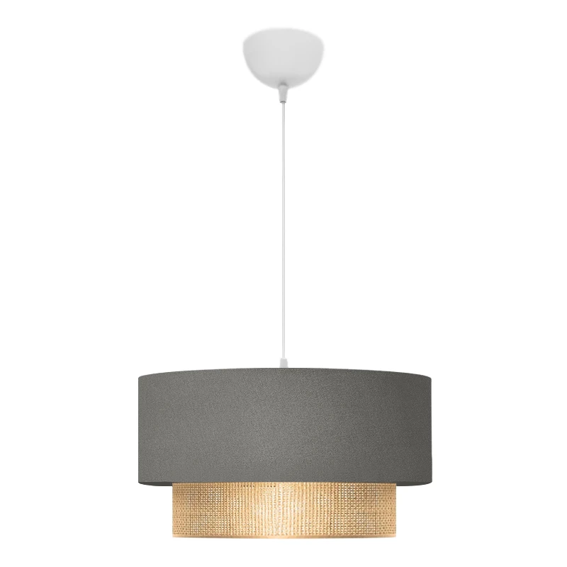 Lucifer Megapap Ε27 fabric ceiling lamp in grey color 30x15x70cm