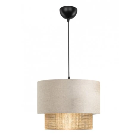 Lucifer Megapap Ε27 fabric ceiling lamp in cream color 30x20x70cm