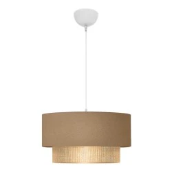Lucifer Megapap Ε27 fabric ceiling lamp in beige color 30x15x70cm Lucifer Megapap Ε27 fabric ceiling lamp in beige color 30x15x70cm