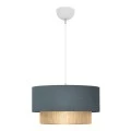 Lucifer Megapap Ε27 fabric ceiling lamp in blue anthracite color 30x15x70cm