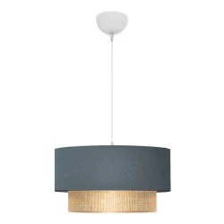 Lucifer Megapap Ε27 fabric ceiling lamp in blue anthracite color 30x15x70cm Lucifer Megapap Ε27 fabric ceiling lamp in blue anthracite color 30x15x70cm