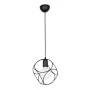Lusita Megapap E27 metallic single-light ceiling light in black color 20x20x70cm.