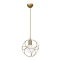 Lusita Megapap E27 metallic single-light ceiling light in golden color 20x20x70cm.