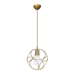 Lusita Megapap E27 metallic single-light ceiling light in golden color 20x20x70cm. Lusita Megapap E27 metallic single-light ceiling light in golden color 20x20x70cm.