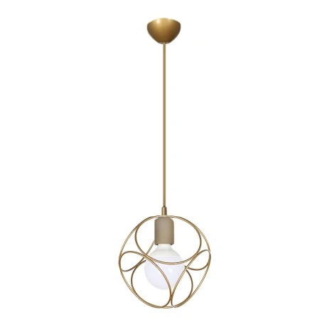 Lusita Megapap E27 metallic single-light ceiling light in golden color 20x20x70cm.