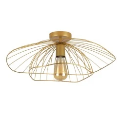 Madar Megapap E27 metallic ceiling lamp in gold color Ø52x20cm. Madar Megapap E27 metallic ceiling lamp in gold color Ø52x20cm.