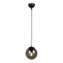 Malta Megapap E27 glass single light ceiling light in black color 15x15x70cm.