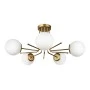 Maxidex Megapap Ε27 metal - glass ceiling light in gold color Ø80x50cm.