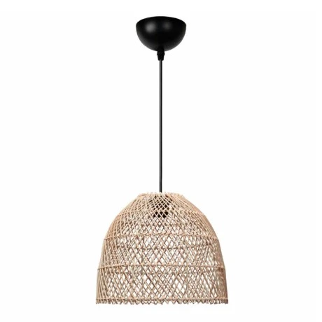 Miota Megapap E27 bamboo ceiling lamp in natural color Ø30x70cm.