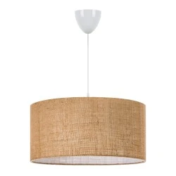 Monahan Megapap E27 juta fabric ceiling lamp in beige color 38x21x70cm. Monahan Megapap E27 juta fabric ceiling lamp in beige color 38x21x70cm.