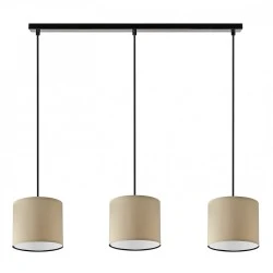Morris Megapap E27 fabric three-light ceiling light in brown color 55x15x70cm Morris Megapap E27 fabric three-light ceiling light in brown color 55x15x70cm