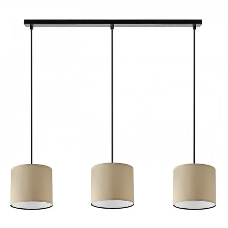Morris Megapap E27 fabric three-light ceiling light in brown color 55x15x70cm
