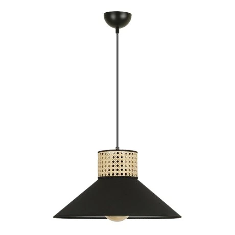 Nebraska Megapap Ε27 fabric ceiling light in black color Φ40x70cm.