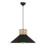 Nebraska Megapap Ε27 fabric ceiling light in black color Φ40x70cm.