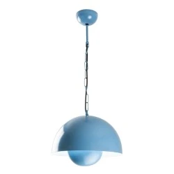 Neptun Megapap E27 metallic ceiling lamp in light blue color Ø30x70cm. Neptun Megapap E27 metallic ceiling lamp in light blue color Ø30x70cm.