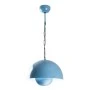 Neptun Megapap  E27 metallic ceiling lamp in light blue color Ø30x70cm.