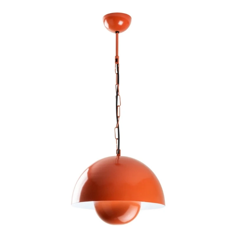 Neptun Megapap  E27 metallic ceiling lamp in orange color Ø30x70cm.