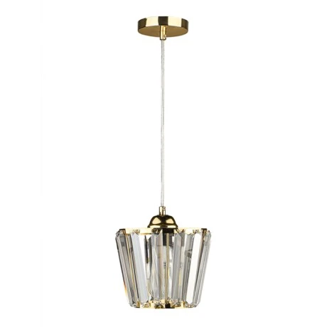 Neva Megapap E27 glass single light ceiling light in gold color 20x20x70cm.