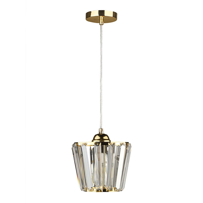 Neva Megapap E27 glass single light ceiling light in gold color 20x20x70cm.