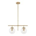 Nilufer Megapap E27 metallic two-light ceiling light in gold color 52x15x76cm.