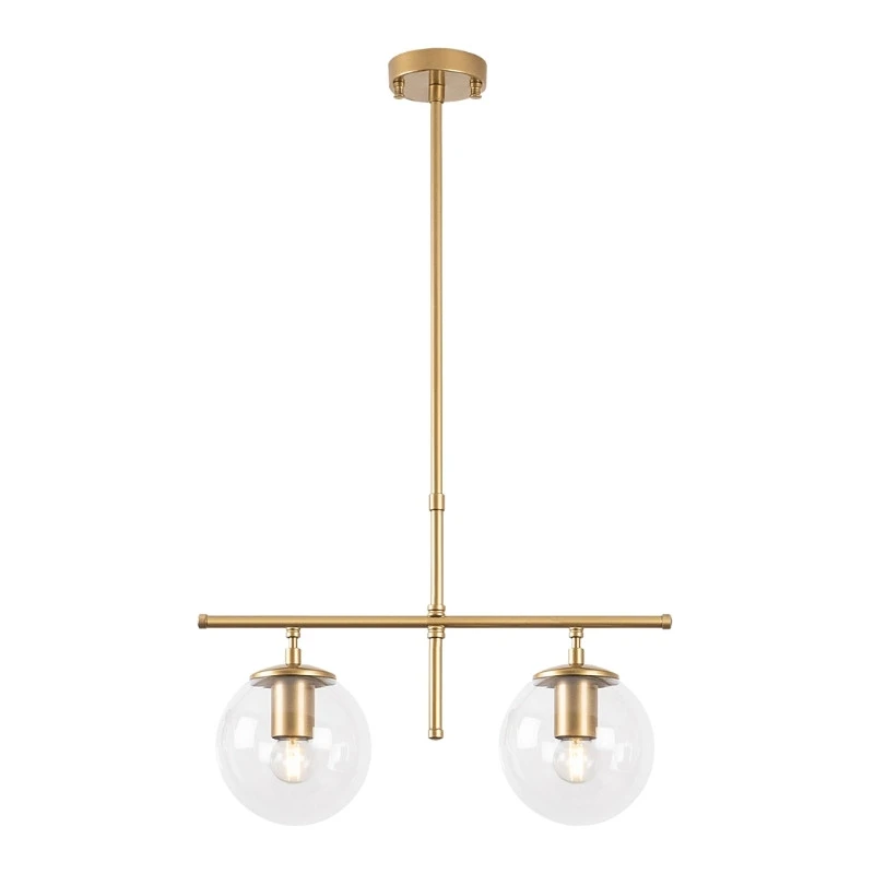 Nilufer Megapap E27 metallic two-light ceiling light in gold color 52x15x76cm.
