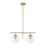 Nilufer Megapap E27 metallic two-light ceiling light in gold color 52x15x76cm.