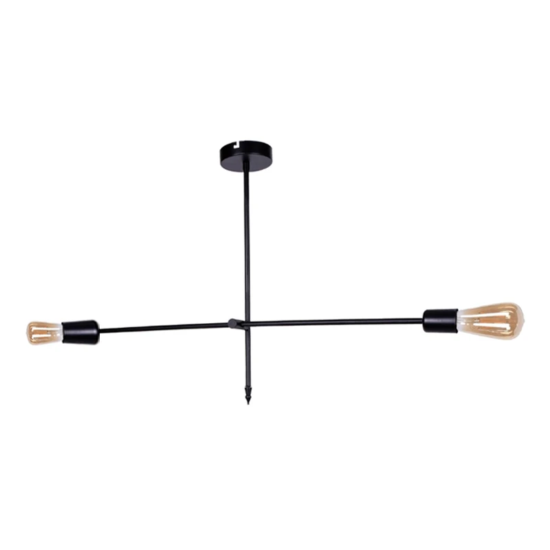 Nimo Megapap E27 metallic ceiling light in black color 92x12x57cm.