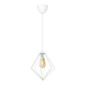 Nura Megapap E27 metallic -single-light ceiling light in white color 24x24x72cm.