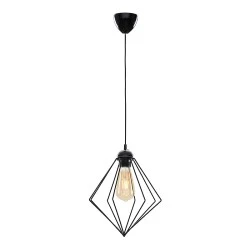 Nura Megapap E27 metallic -single-light ceiling light in black color 24x24x72cm. Nura Megapap E27 metallic -single-light ceiling light in black color 24x24x72cm.