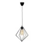 Nura Megapap E27 metallic -single-light ceiling light in black color 24x24x72cm.