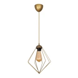 Nura Megapap E27 metallic -single-light ceiling light in gold color 24x24x72cm. Nura Megapap E27 metallic -single-light ceiling light in gold color 24x24x72cm.